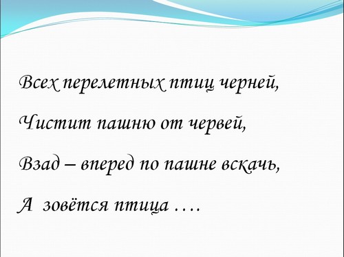 презентация на тему птицы наши друзья